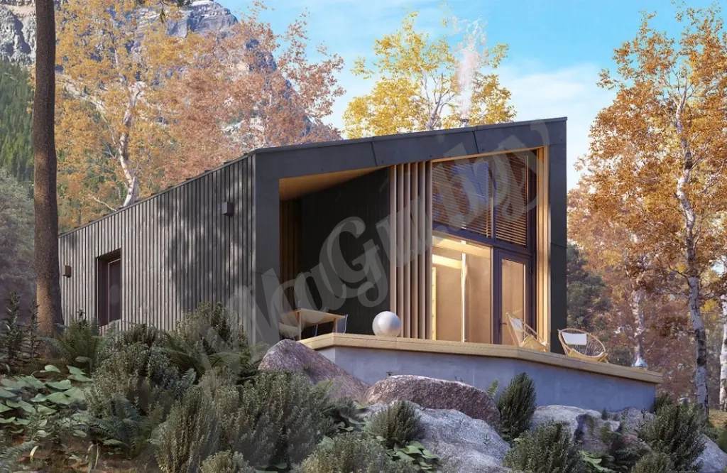 Современный барнхаус 6х6 м