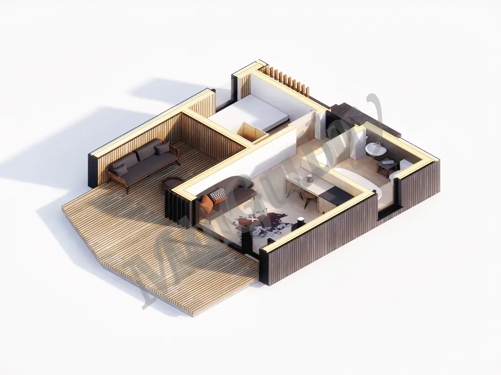 Современный барнхаус 6х6 м