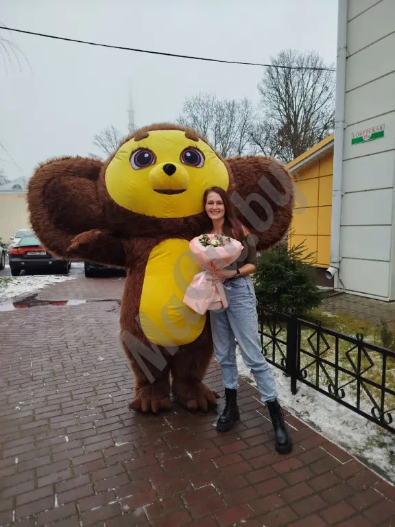 Чебурашка на день рождения, ростовая кукла Чебурашка